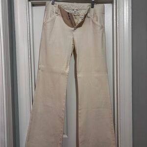 Alice + Olivia Cream Buttoned Trousers